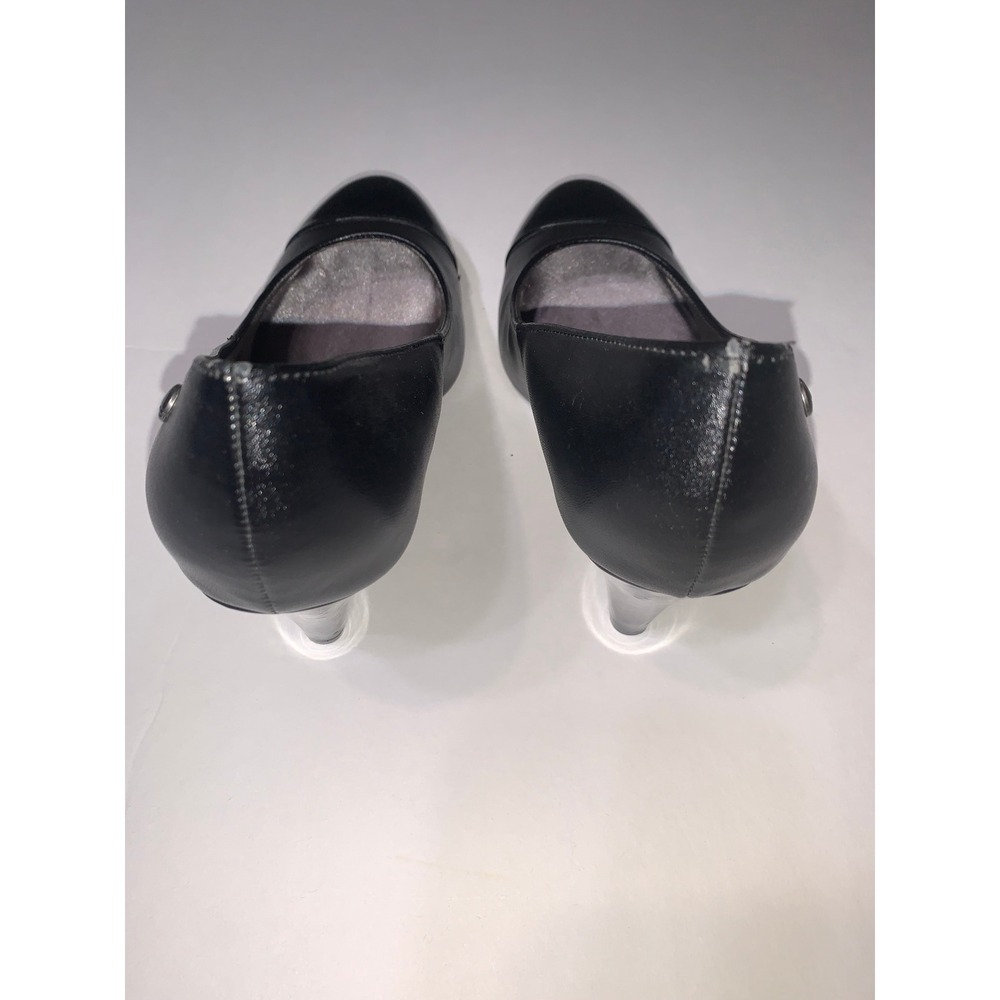 LifeStride Bright Black Memory Foam Cap Toe Pumps Heels Womens Size 8M‎ - Picture 6 of 15